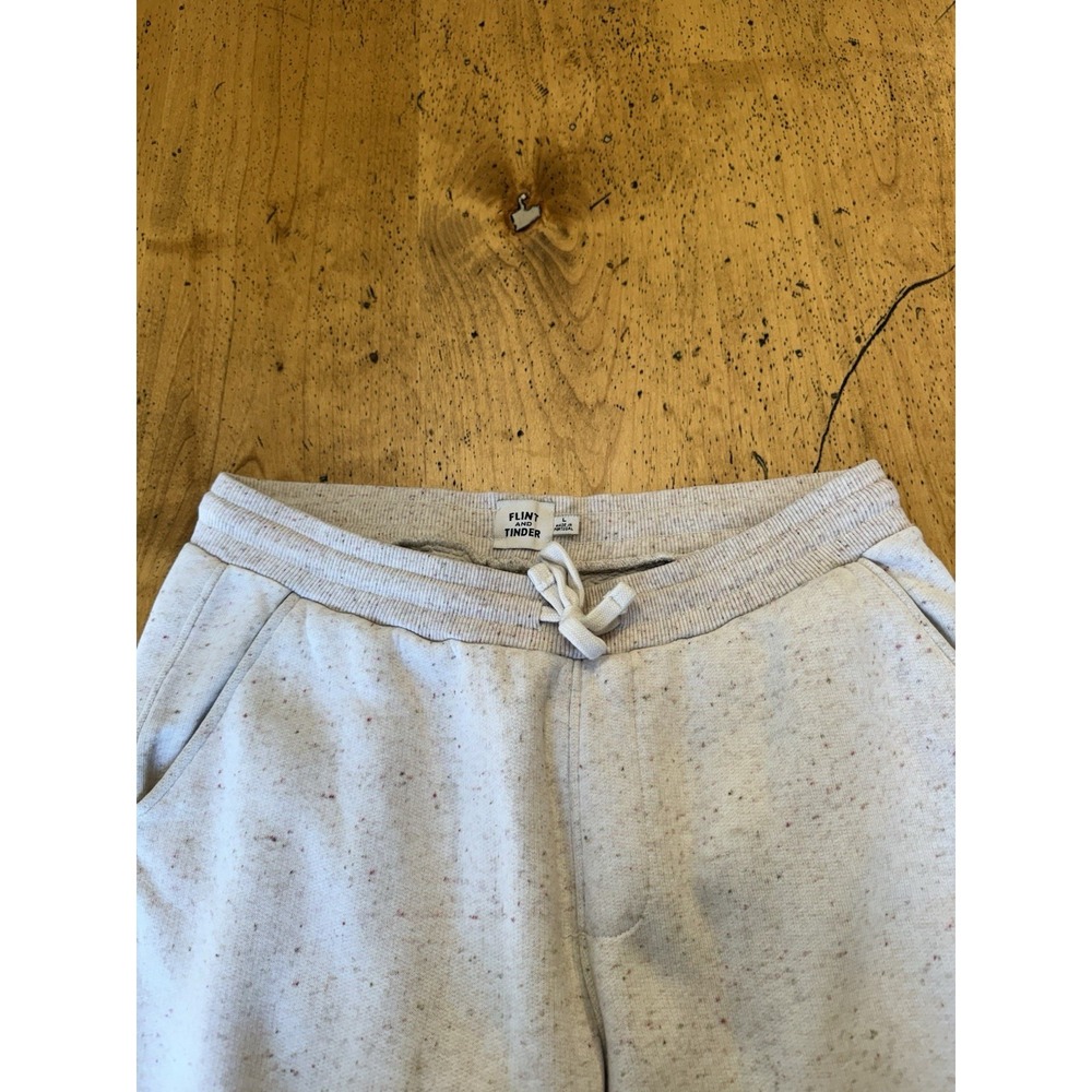 Flint and Tinder Sweatpants‎ Mens Large Ivory Speckled Cargo Fleece Lined Lounge